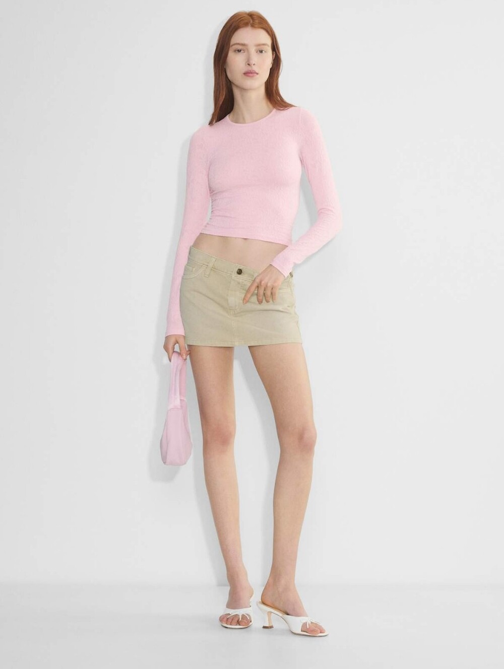 Sunday Best | Daisy Seamless Crew Longsleeve Top In Cupid Pink | Size Small